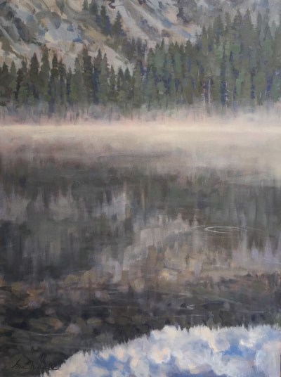 The Day Begins / Yosemite, 40" x 30" Oil on Canvas by Gina Niebergall